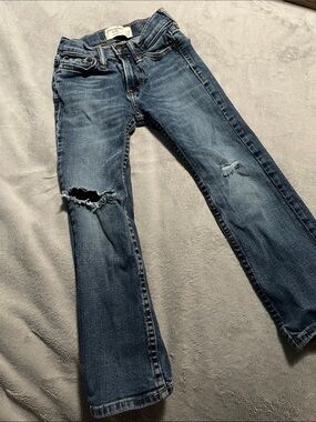 abercrombie kids Distressed Blue Straight Jeans